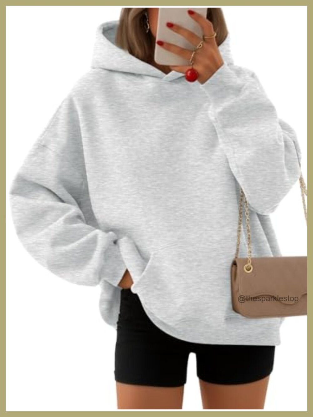 Oversized Fleece Hoodie Sweatshirt Cotton Polyester Pullover